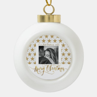 Boule En Céramique Première Personnaliser romantique de Noël