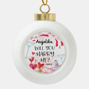 Boule En Céramique Proposition de marriage   You Marry Me ? Custom