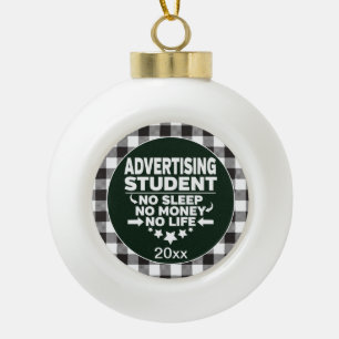 Boule En Céramique Publicité Étudiant Dormir Argent Vie Blanc Plaid