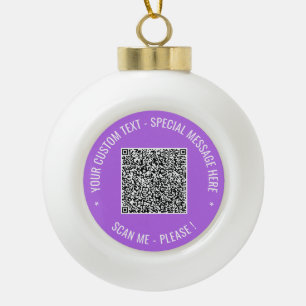 Boule En Céramique QR Code Scan Info Couleurs de texte personnalisées