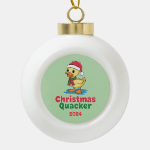 Boule En Céramique Quacker de Noël