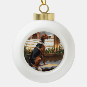Boule En Céramique Renard américain anglais Lumières de Noël Vacances
