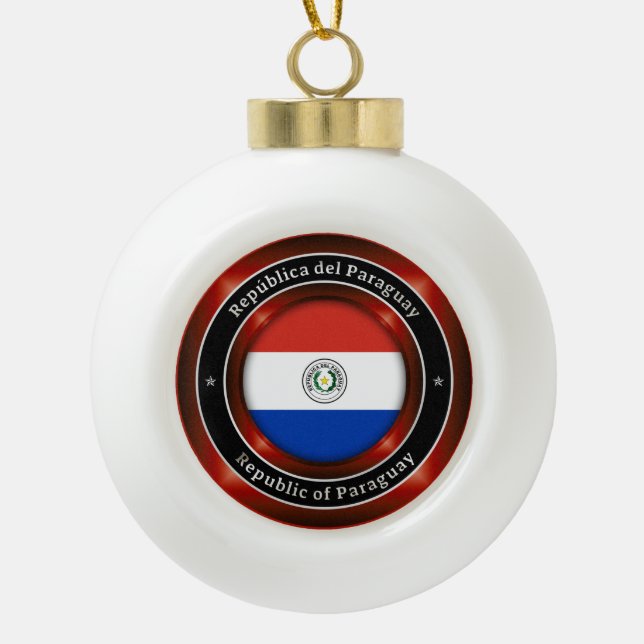 Boule En Céramique Republic of Paraguay (Devant)