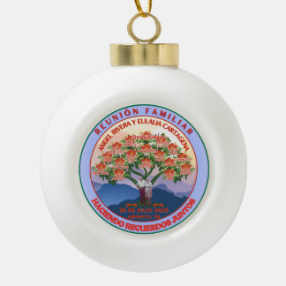 Boule En Céramique Réunion de famille de Noël
