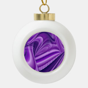 Boule En Céramique Rêve de fleurs de neige violette