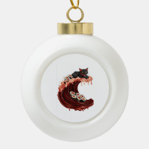 Boule En Céramique Rêves de chat Sushi Nourriture japonaise fantaisi