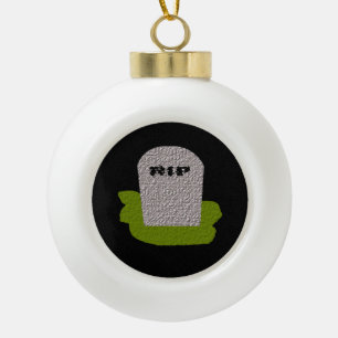 Boule En Céramique RIP Tombstone Orament