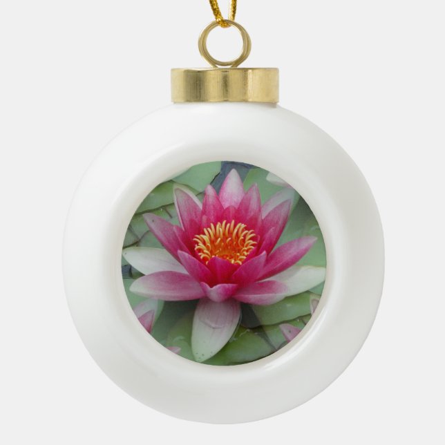 Boule En Céramique Rose Lotus Water Lily (Devant)