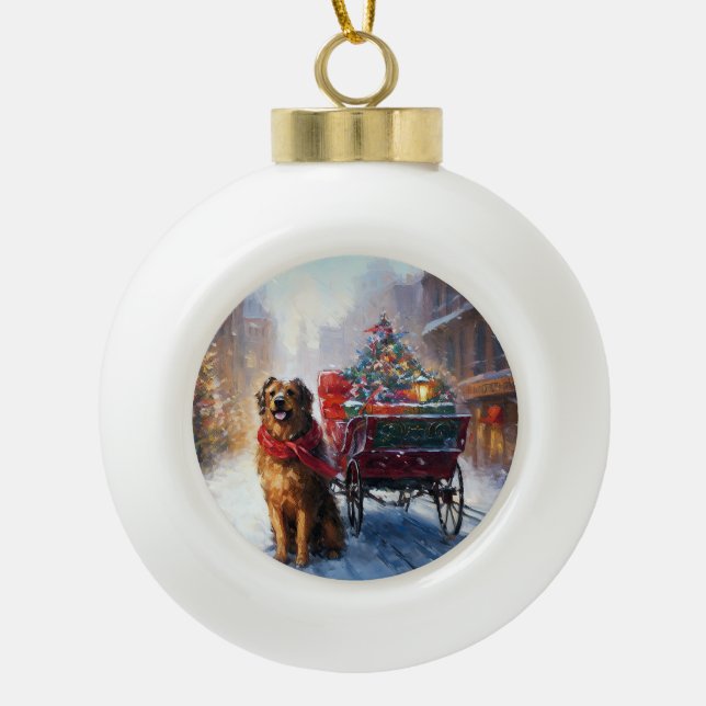 Boule En Céramique Saison festive de Noël de Setter en Irlande (Devant)