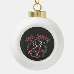 Boule En Céramique Salut Satan Noël Krampus Xmas Devil Candy