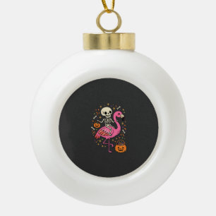 Boule En Céramique Seau de bonbons squelette de flamant rose d'Hallow