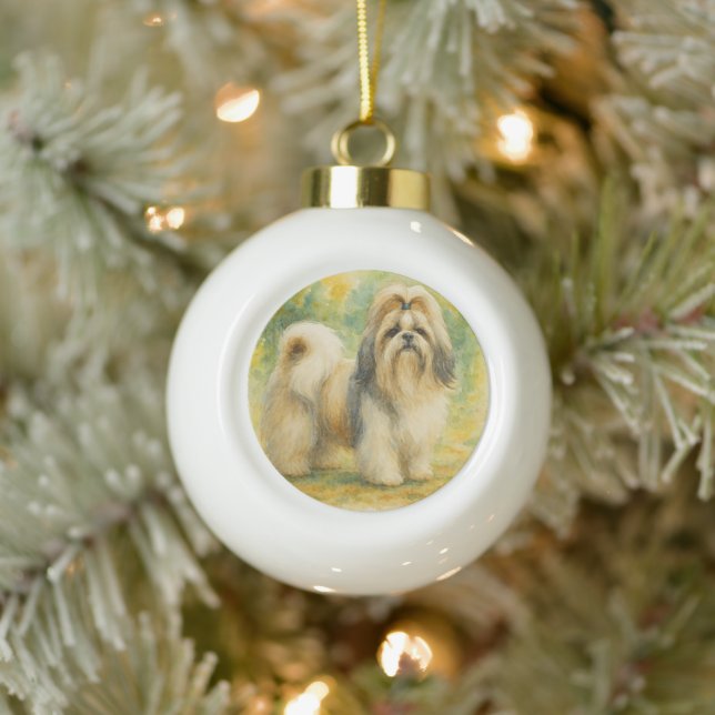 Boule En Céramique Shih Tzu (Arbre)