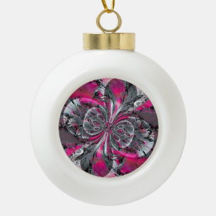 Boule En Céramique Signaux mixtes Flocon de neige Ornament de Noël de
