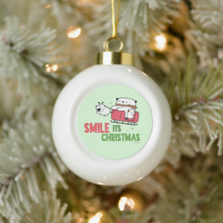 Boule En Céramique Smile, it's Christmas |