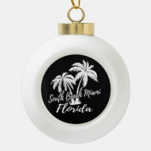 South Beach Miami Floride Palm Trees Beach