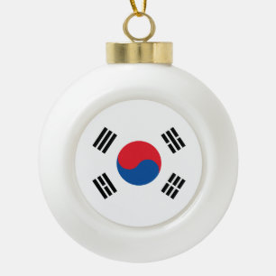 Boule En Céramique South Korea Flag