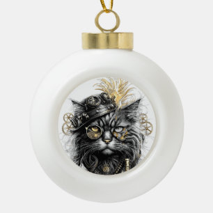 Boule En Céramique Sprocket-Paws Le Chat Steampunk Funky