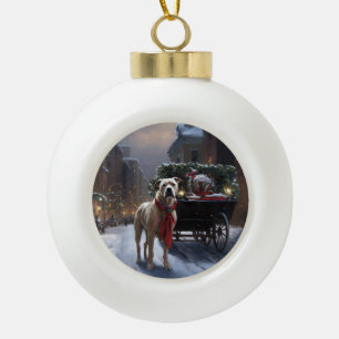 Boule En Céramique Staffordshire américain Saison des Fêtes de Noël