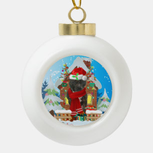 Boule En Céramique Staffordshire Bull Terrier chien avec cadeau de No