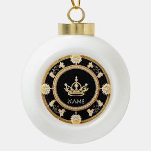 Boule En Céramique Symbole de couronne royale ornée élégante