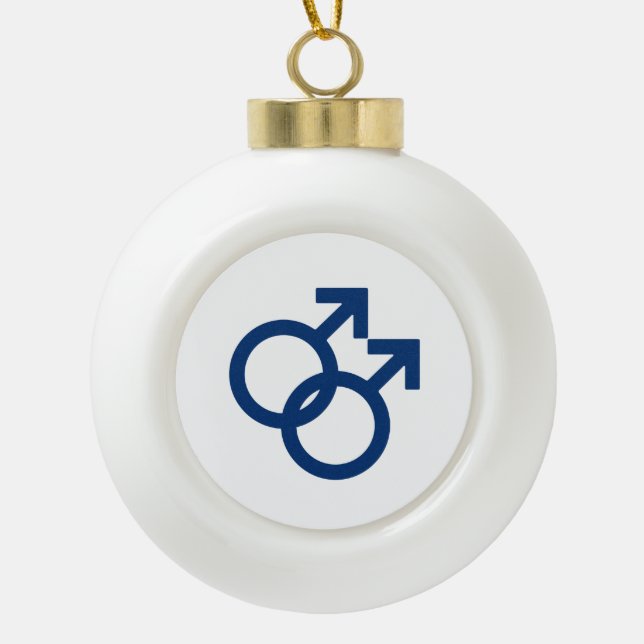 Boule En Céramique SYMBOLE HOMME Gay MLM (Devant)