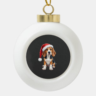 Boule En Céramique T-Shirt à manches longues Beagle Christmas Dog