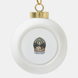 Boule En Céramique T-shirt graphique pour hommes Jésus Barber Christi