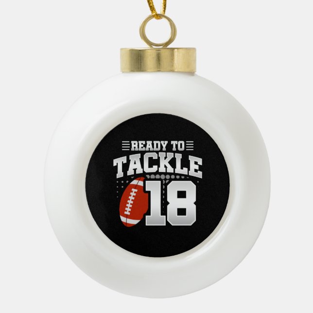 Boule En Céramique Tackle 18e anniversaire 18 ans Couples (Devant)