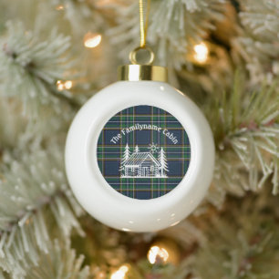 Boule En Céramique Tartan, Cabine Rustique