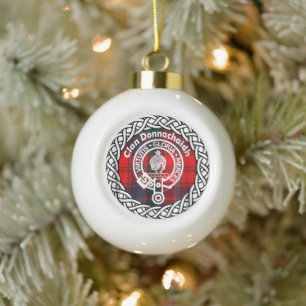 Boule En Céramique Tartan et blason du clan écossais Donnachaidh