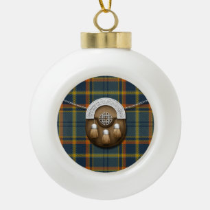 Boule En Céramique Tartan et escarcelle irlandais d'Antrim du comté