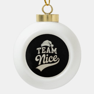 Boule En Céramique Team Nice Santa Hat Christmas Xmas Matching Family