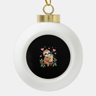 Boule En Céramique Thé au lait bulles Boba Sloth Mignon Kawaii Femmes
