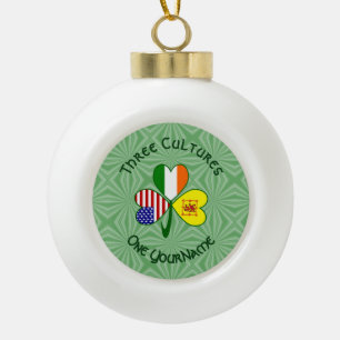 Boule En Céramique Trèfle Écosse Lion Irlande USA Drapeaux Personnali