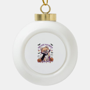 Boule En Céramique Trop mignon pour être effrayant T-shirt Halloween