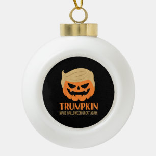 Boule En Céramique Trumpkin Rendre Halloween grand à nouveau drôle Sa