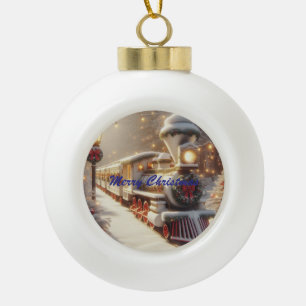 Boule En Céramique Un train de Noël magique pour Wonderland