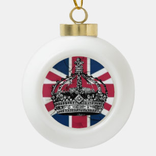 Boule En Céramique Union Jack Drapeau Reine d'Angleterre Jubilé de di