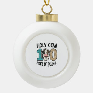 Boule En Céramique Vache sacrée 100 jours d'école Vintage T-shirt de 