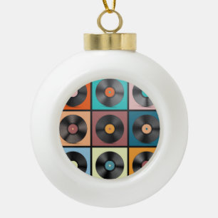 Boule En Céramique Vinyl records : retro LP set.