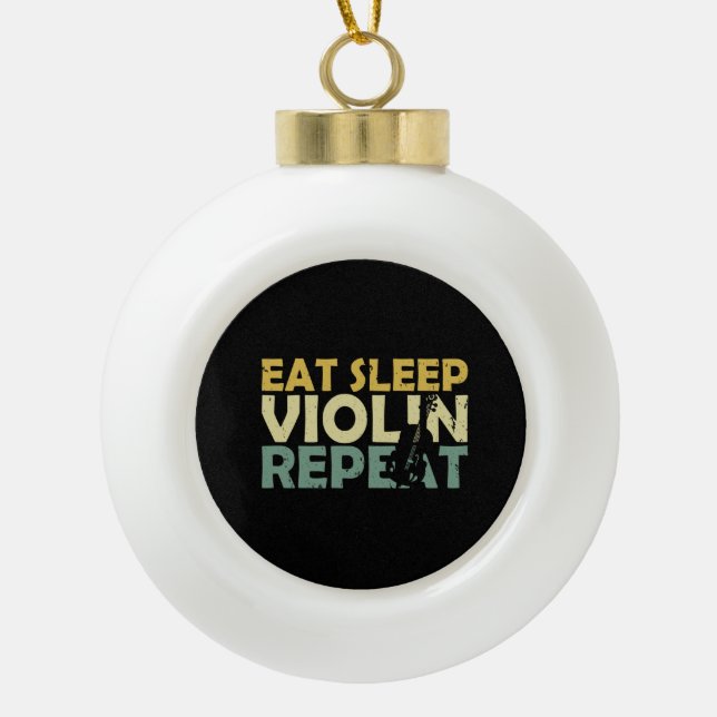 Boule En Céramique Violon Retro (Devant)