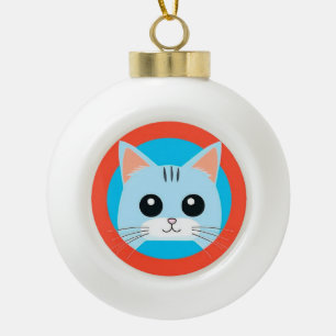 Boule En Céramique Visage de chat de dessin animé mignon