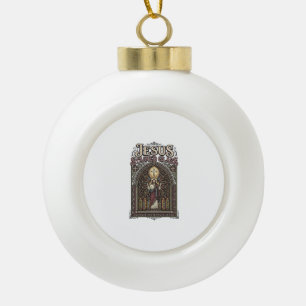 Boule En Céramique Vitrail de Jésus Vitrail de Jésus Cathédrale 