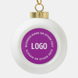 Boule En Céramique Votre logo et votre texte personnalisable | Violet