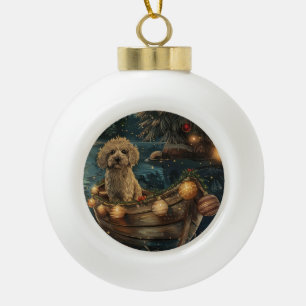 Boule En Céramique Voyage de Noël Festif Havanais