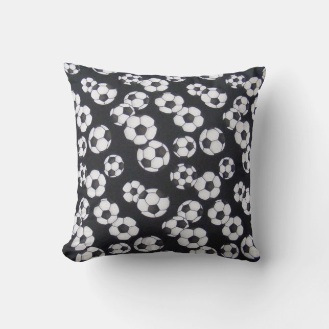 Boule noire et blanche de coussin du football (Recto)