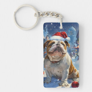Bouledogue anglais Merveilleux Noël de joie de Noë
