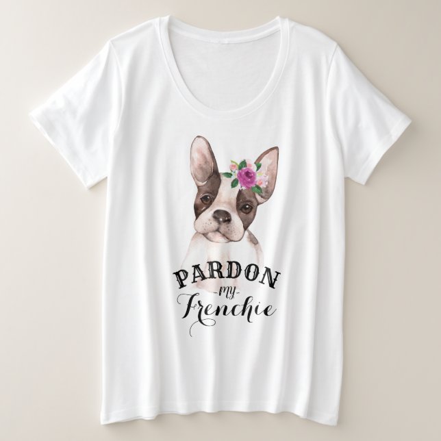 Bouledogue français avec le T-shirt de Plus-Size (Design devant)