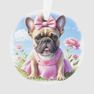 Bouledogue français Fleurs Bouledogue français