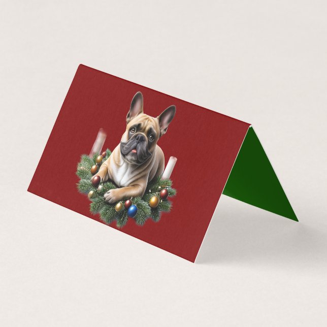 Bouledogue français Noël French Bulldog (Front)